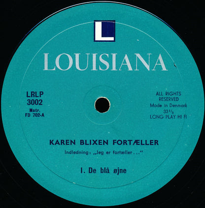 Karen Blixen : Karen Blixen Fortæller  (LP)