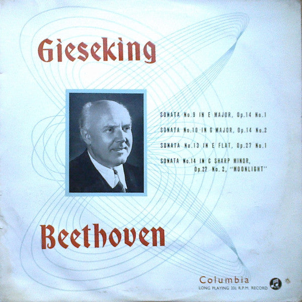 Walter Gieseking, Ludwig van Beethoven : Beethoven Sonatas (LP, Mono, Blu)