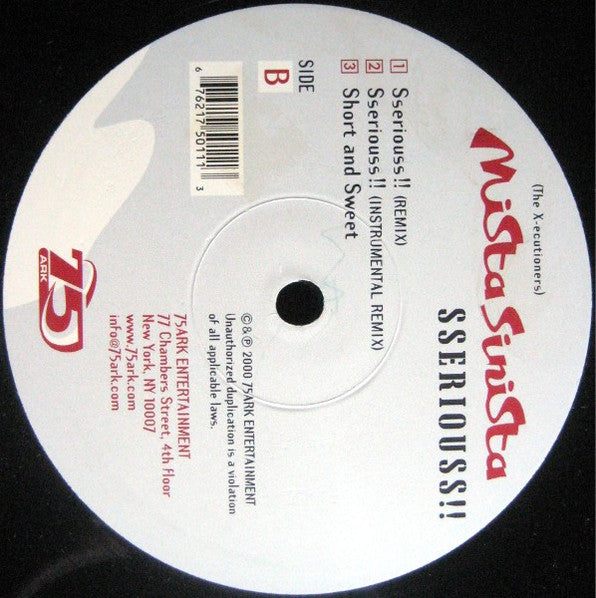 Mista Sinista : Sseriouss!! (12")