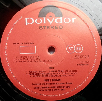 James Brown : Hot (LP, Album)
