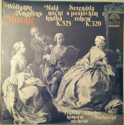 Wolfgang Amadeus Mozart, Prague Chamber Orchestra / Sir Charles Mackerras : Malá Noční Hudba /K.525/, Serenáda S Poštovním Rohem /K.320/ (LP, Album, RP)