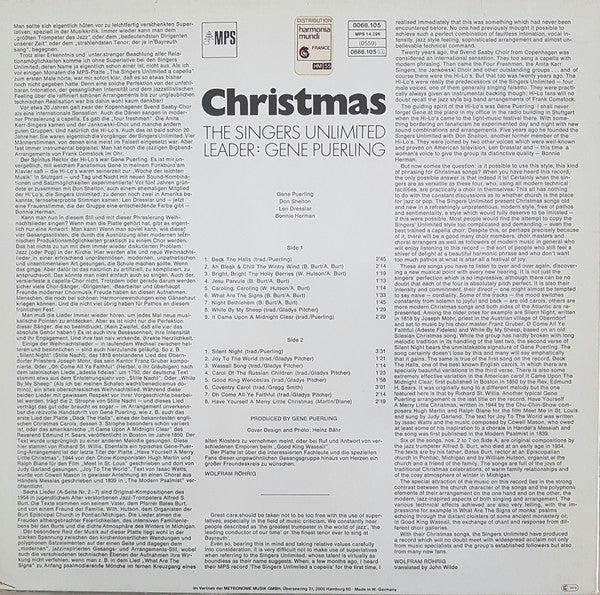 The Singers Unlimited : Christmas (LP, Album, RE, RM)