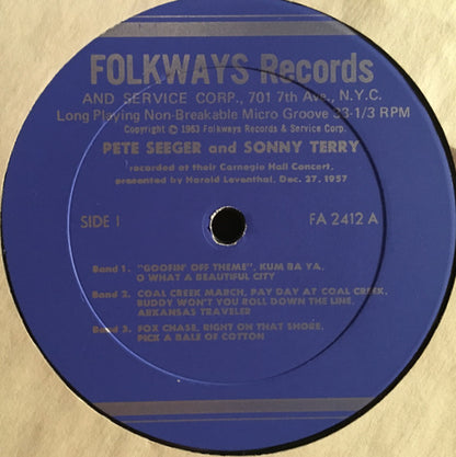 Pete Seeger And Sonny Terry : Pete Seeger And Sonny Terry (LP, Album, RE)