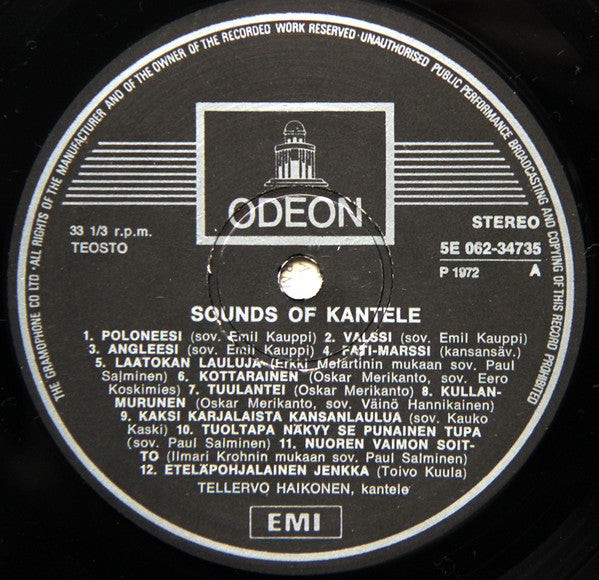 Tellervo Haikonen : Sounds Of Kantele (LP)