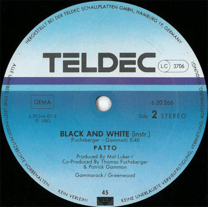 Patto : Black And White (12", Maxi)