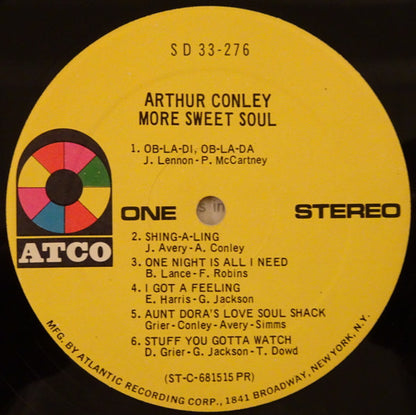 Arthur Conley : More Sweet Soul (LP, Album, PR )