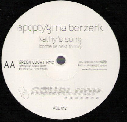 Apoptygma Berzerk : Kathy's Song (Come Lie Next To Me) (12")