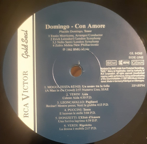 Placido Domingo : Con Amore (LP, Comp)