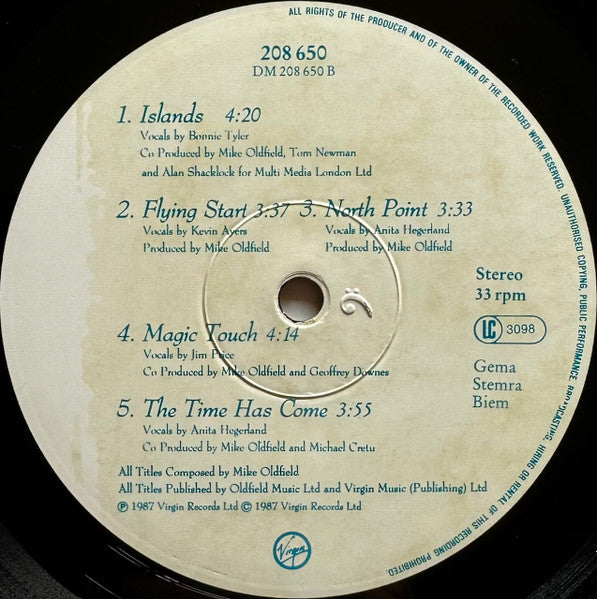 Mike Oldfield : Islands (LP, Album)