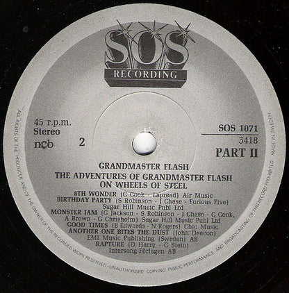 Grandmaster Flash : The Party Mix (7", Sol)