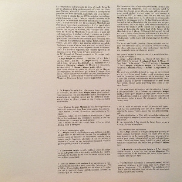 Wolfgang Amadeus Mozart, Orchestre De Chambre Jean-François Paillard : Serenade KV 361 Pour 13 Instruments À Vent (LP, Album)