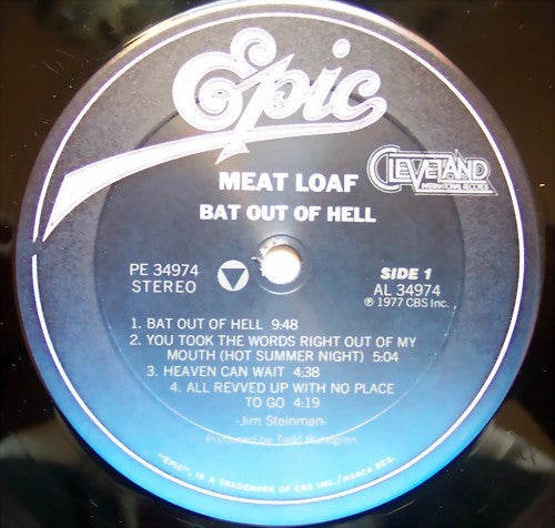 Meat Loaf : Bat Out Of Hell (LP, Album, RE)