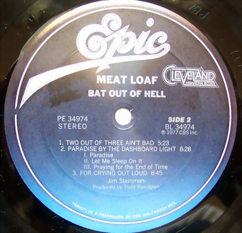 Meat Loaf : Bat Out Of Hell (LP, Album, RE)