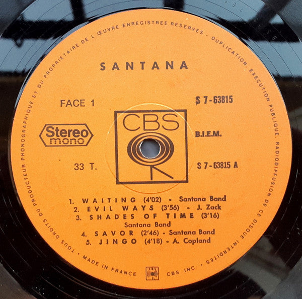 Santana : Santana (LP, Album)