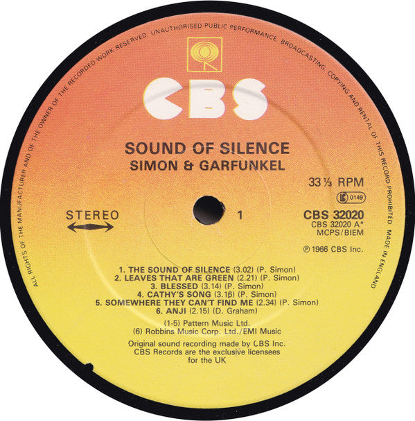 Simon & Garfunkel : Sounds Of Silence  (LP, Album, RE)