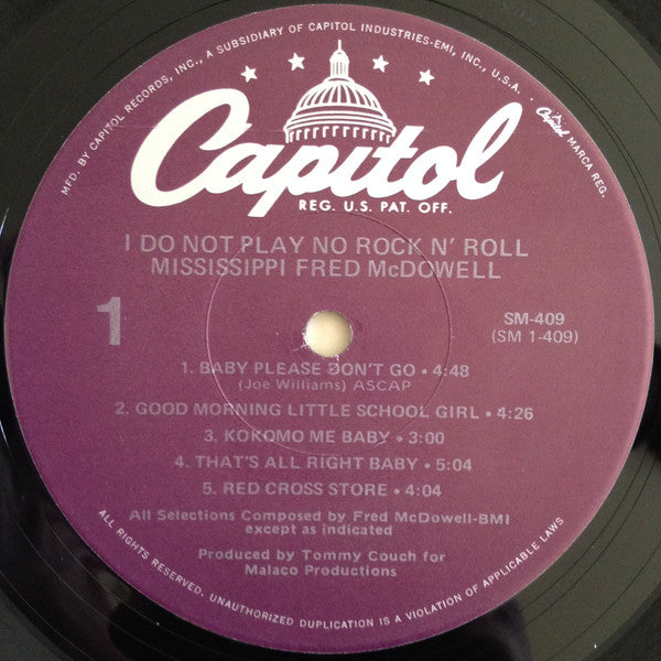 Fred McDowell : I Do Not Play No Rock 'N' Roll (LP, Album, RE)