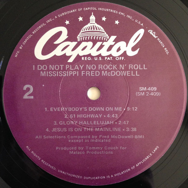 Fred McDowell : I Do Not Play No Rock 'N' Roll (LP, Album, RE)
