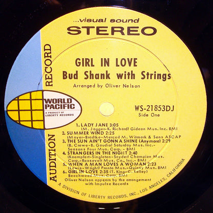 Bud Shank : Girl In Love (LP, Album, Promo)