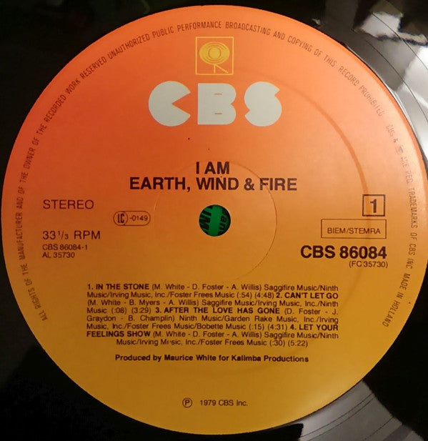 Earth, Wind & Fire : I Am (LP, Album, Gat)