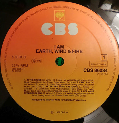 Earth, Wind & Fire : I Am (LP, Album, Gat)