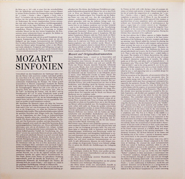 Wolfgang Amadeus Mozart, Collegium Aureum : Sinfonien G-Moll KV 550 • B-Dur KV 319 (LP, Gat)