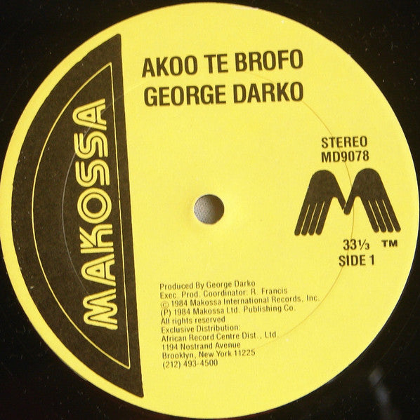 George Darko : Akoo Te Brofo (12")