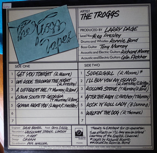 The Troggs : The Trogg Tapes (LP, Album)