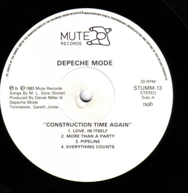 Depeche Mode : Construction Time Again (LP, Album)