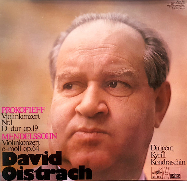 David Oistrach, Kiril Kondrashin / Sergei Prokofiev / Felix Mendelssohn-Bartholdy : Violinkonzert Nr.1 D-Dur Op.19 / Violinkonzert E-moll Op. 64 (LP, Comp)