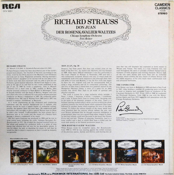 Richard Strauss, Chicago Symphony Orchestra, Fritz Reiner : Don Juan / Der Rosenkavalier Waltzes (LP, Comp)