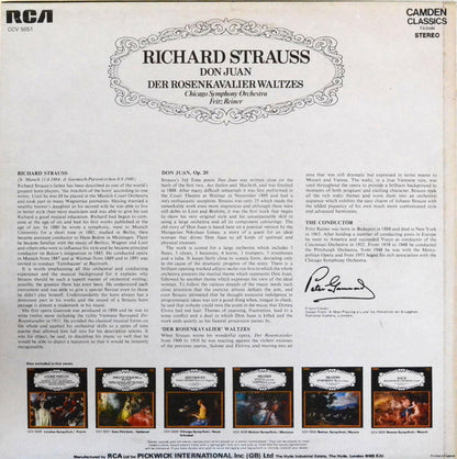 Richard Strauss, Chicago Symphony Orchestra, Fritz Reiner : Don Juan / Der Rosenkavalier Waltzes (LP, Comp)