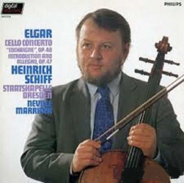 Sir Edward Elgar, Heinrich Schiff, Staatskapelle Dresden, Sir Neville Marriner : Cello Concerto / “Cockaigne”, Op. 40 / Introduction And Allegro, Op. 47 (LP)