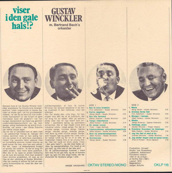 Gustav Winckler : Viser I Den Gale Hals!? (LP)