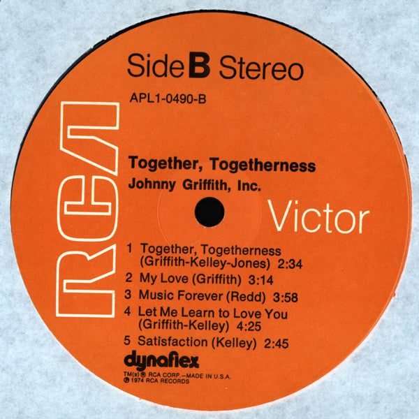 Johnny Griffith, Inc. : Together, Togetherness (LP, Album)