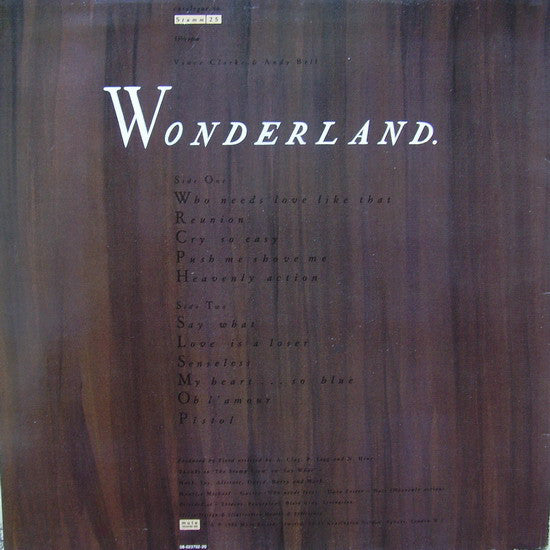Erasure : Wonderland (LP, Album)
