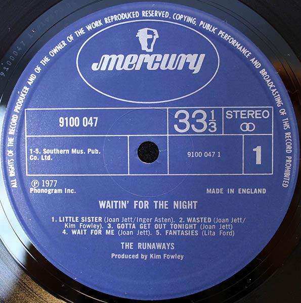 The Runaways : Waitin' For The Night (LP, Album)