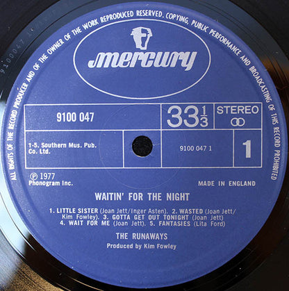 The Runaways : Waitin' For The Night (LP, Album)