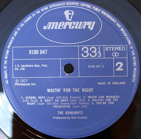 The Runaways : Waitin' For The Night (LP, Album)