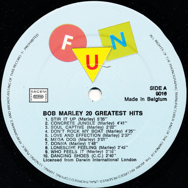 Bob Marley & The Wailers : 20 Greatest Hits (LP, Comp)