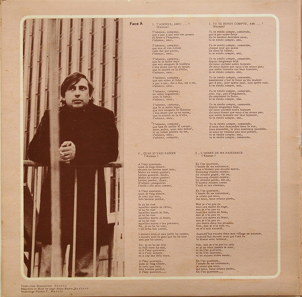 Raimon : T'Adones Amic...? (LP, Album, Mono, Gat)