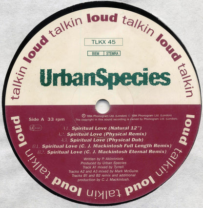 Urban Species : Spiritual Love (12", Single)