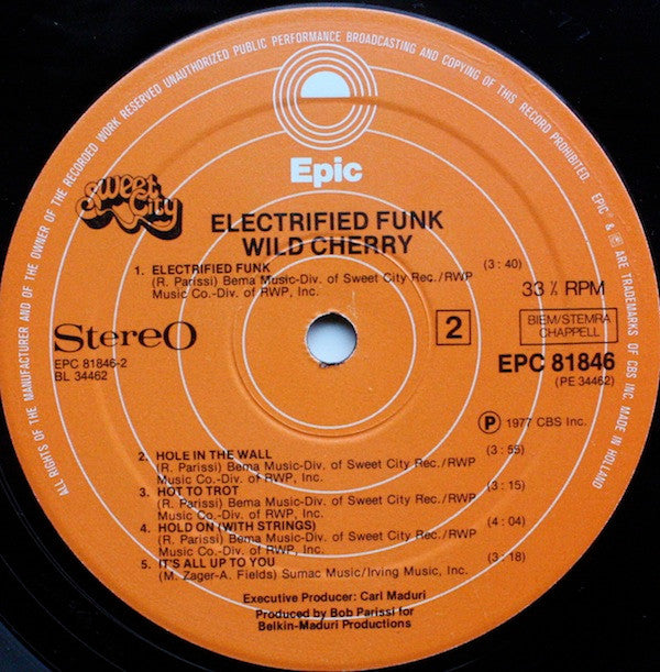 Wild Cherry : Electrified Funk (LP, Album, Gat)