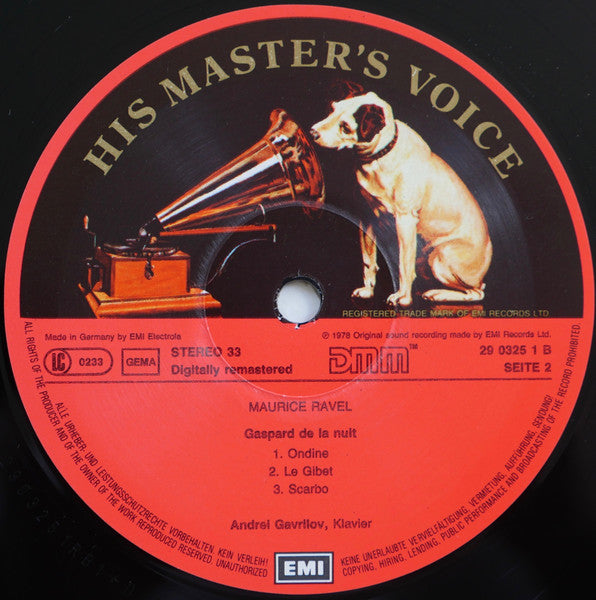 Andrei Gavrilov, London Symphony Orchestra, Sir Simon Rattle - Maurice Ravel : Concerto For The Left Hand (LP, Comp, RM, Dir)