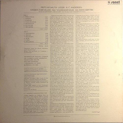 Karsten Vogel, Frits Helmuth : Frits Helmuth Læser H. C. Andersen: Vinden Fortæller Om Valdemar Daae Og Hans Døttre (LP, Album)