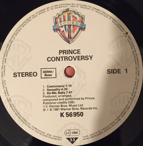 Prince : Controversy (LP, Album, RE)
