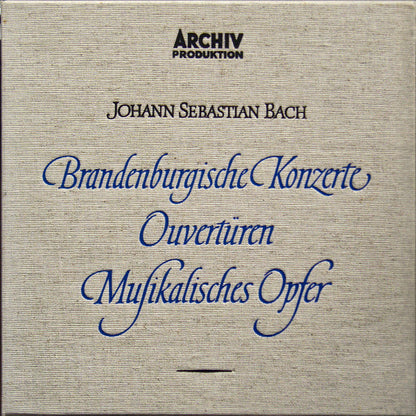 Johann Sebastian Bach : Brandenburgische Konzerte ∙ Ouvertüren ∙ Musikalisches Opfer (5xLP, Album, Comp, Mono + Box)