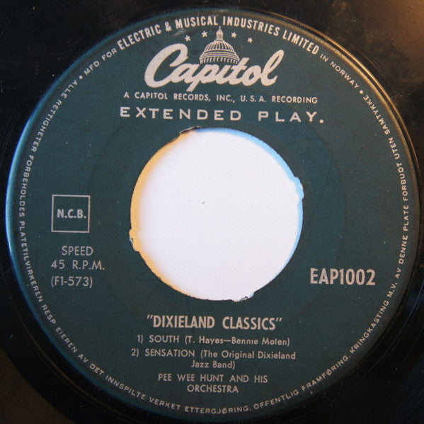 Pee Wee Hunt : Dixieland Classics (7", EP)
