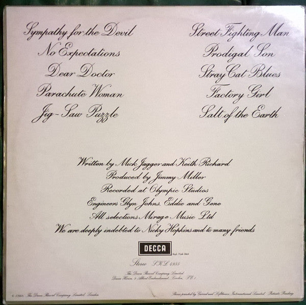 The Rolling Stones : Beggars Banquet (LP, Album, Gat)