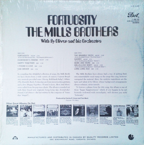 The Mills Brothers with Sy Oliver And His Orchestra : Fortuosity (LP, Album)