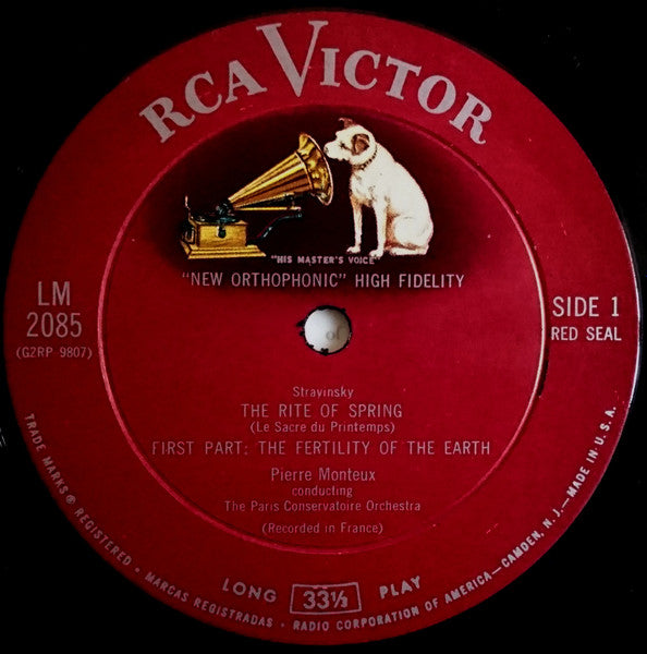 Pierre Monteux / Igor Stravinsky - Orchestre De La Société Des Concerts Du Conservatoire : The Rite Of Spring (LP, Album, Mono, Plu)
